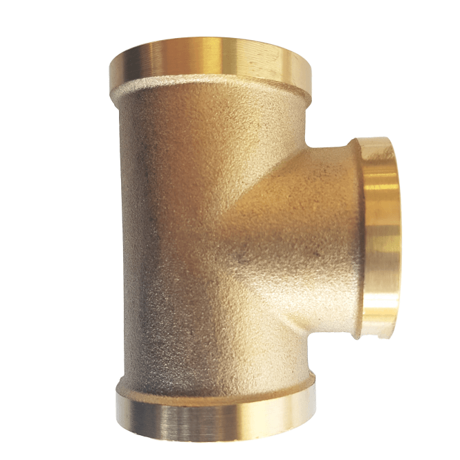 Brass Tee Female x Female x Female - 3" In Galvanized