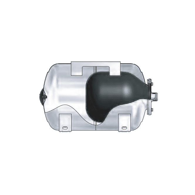 Elbi HM50H 50 Litre Horizontal Accumulator Pressure Vessel Stainless Steel